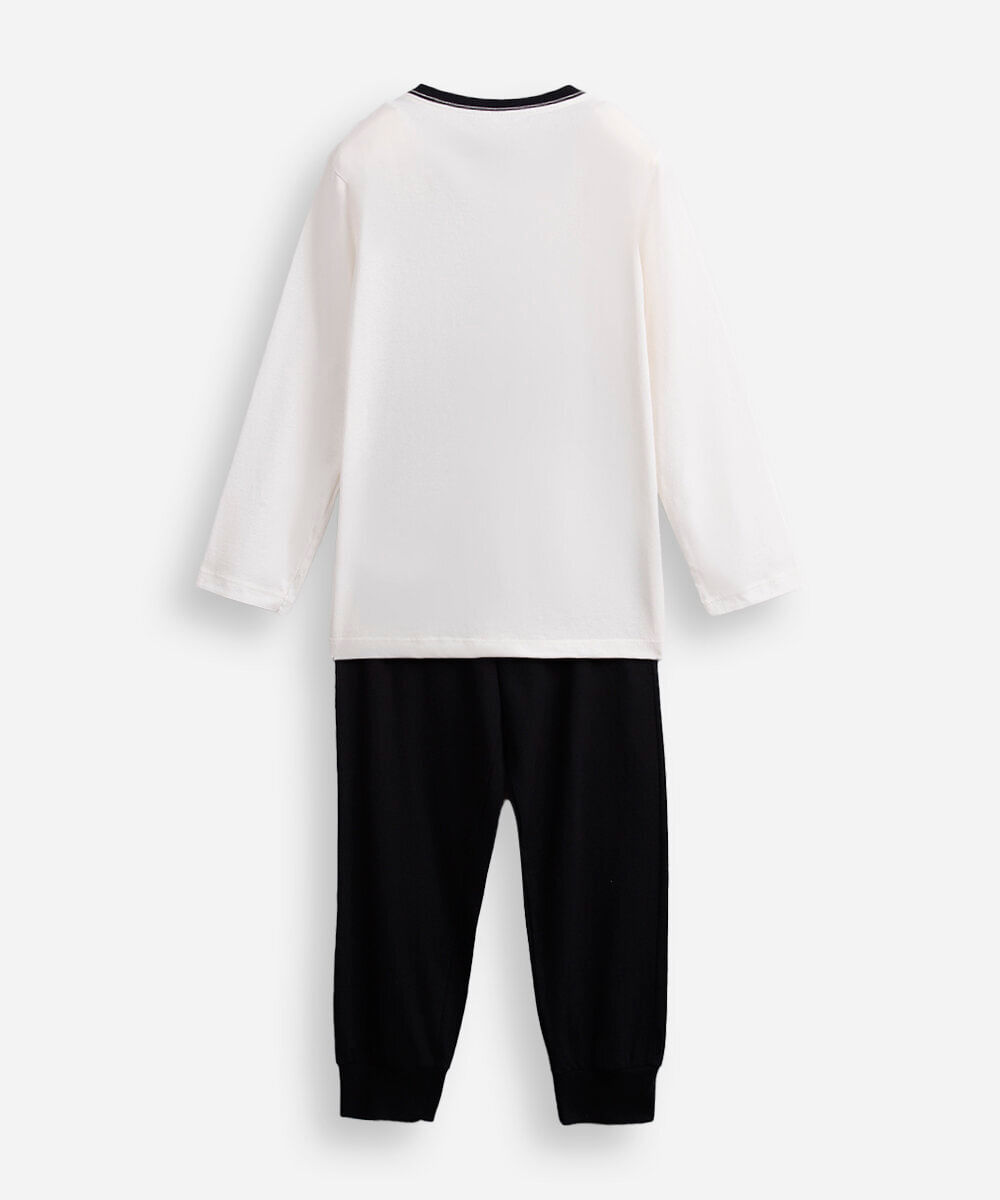 pijama infantil de algodão homem aranha off white