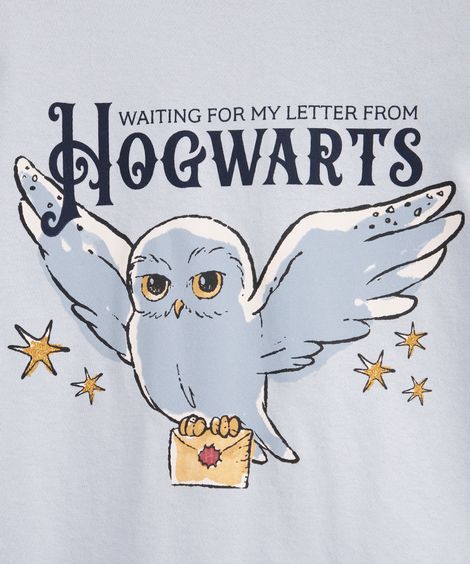 pijama longo infantil de algodão harry potter azul