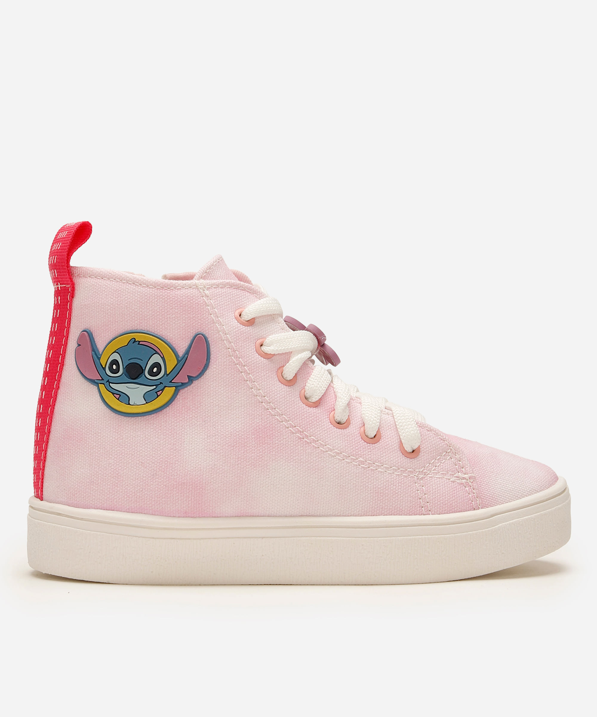 tênis infantil cano médio lilo e stitch rosa