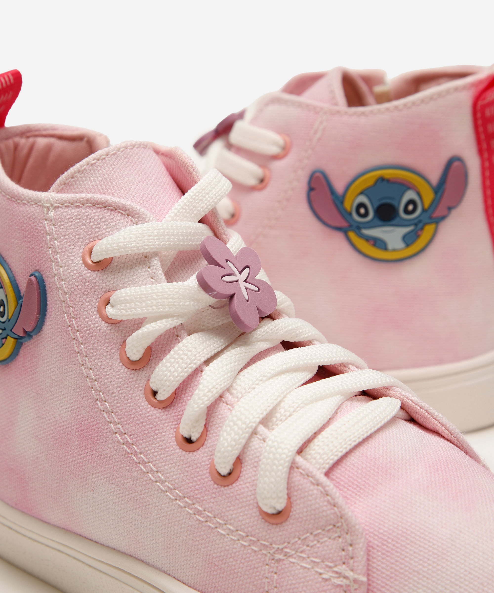 tênis infantil cano médio lilo e stitch rosa