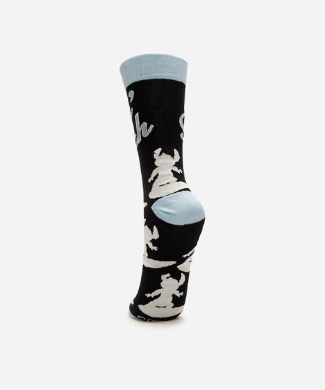 meia masculina cano longo stitch colorida