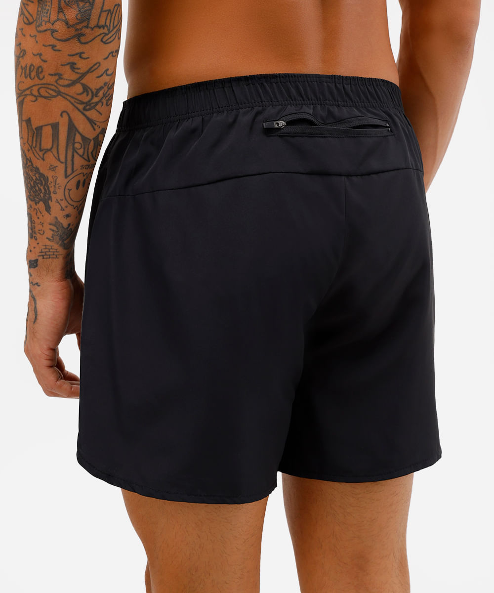 short running masculino esportivo preto