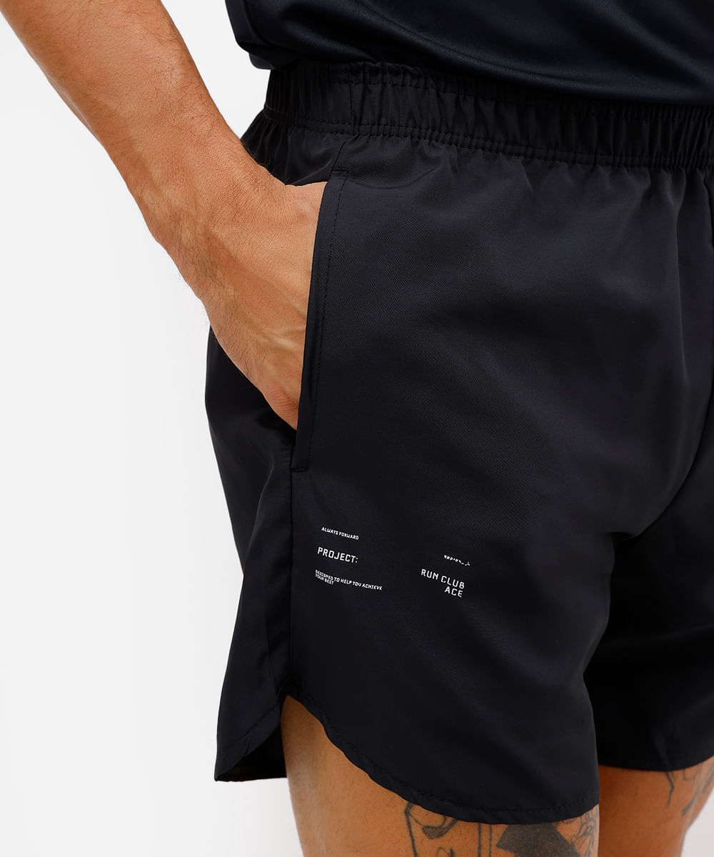 short running masculino esportivo preto