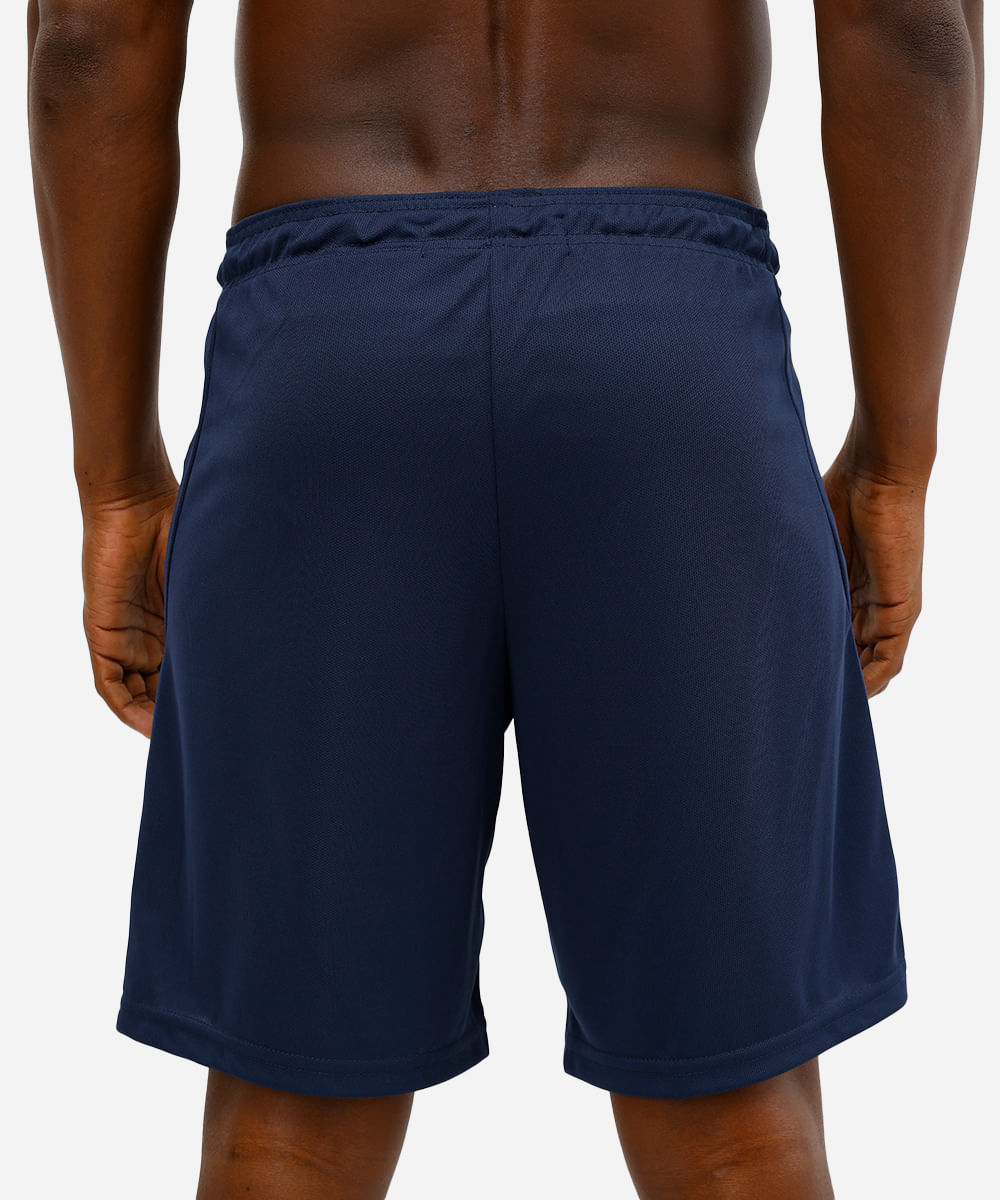 bermuda esportiva masculina texturizada com listras azul
