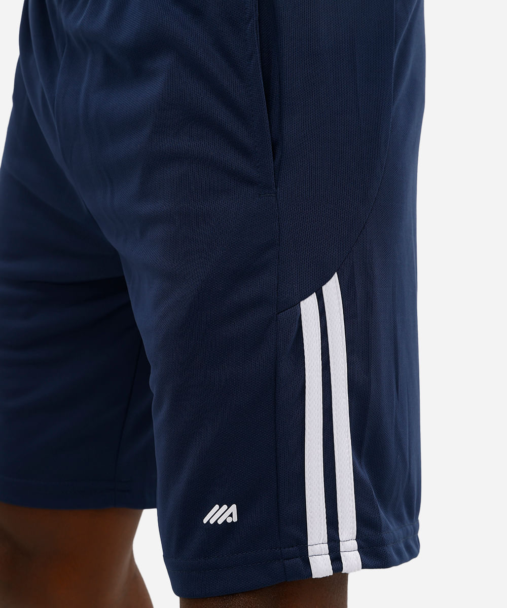 bermuda esportiva masculina texturizada com listras azul