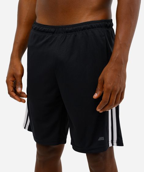 bermuda esportiva masculina texturizada com listras preta