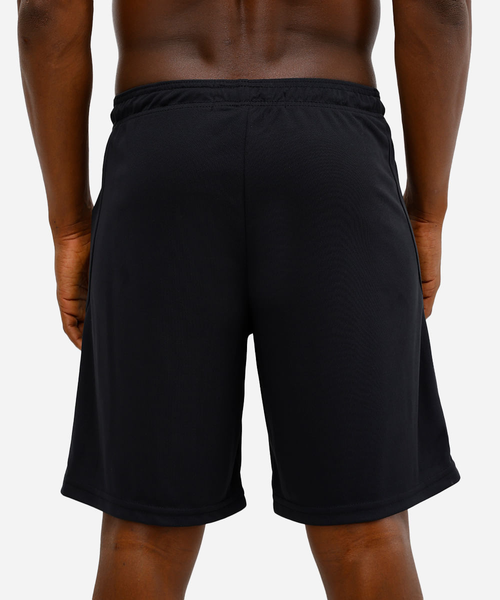 bermuda esportiva masculina texturizada com listras preta