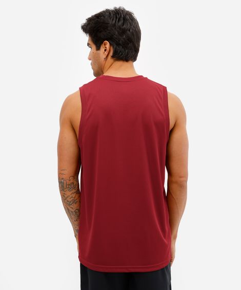 regata esportiva masculina estampada texturizada vinho