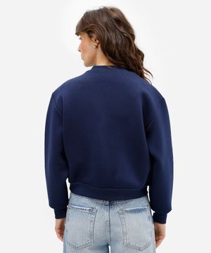 jaqueta bomber feminina de neoprene azul