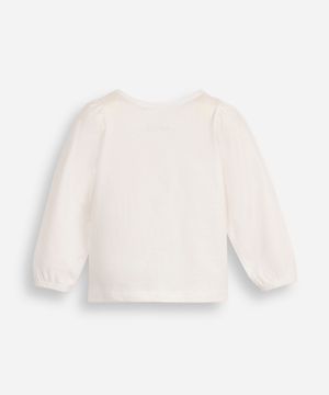 blusa infantil de algodão com laços off white