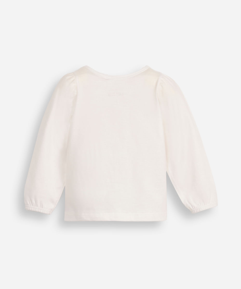 blusa infantil de algodão com laços off white