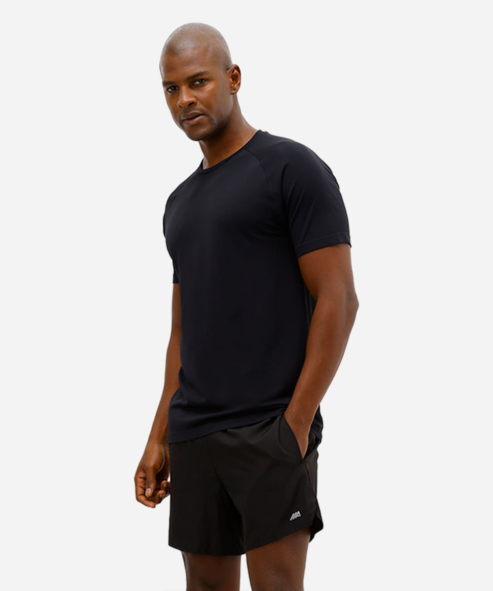 short masculino esportivo preto