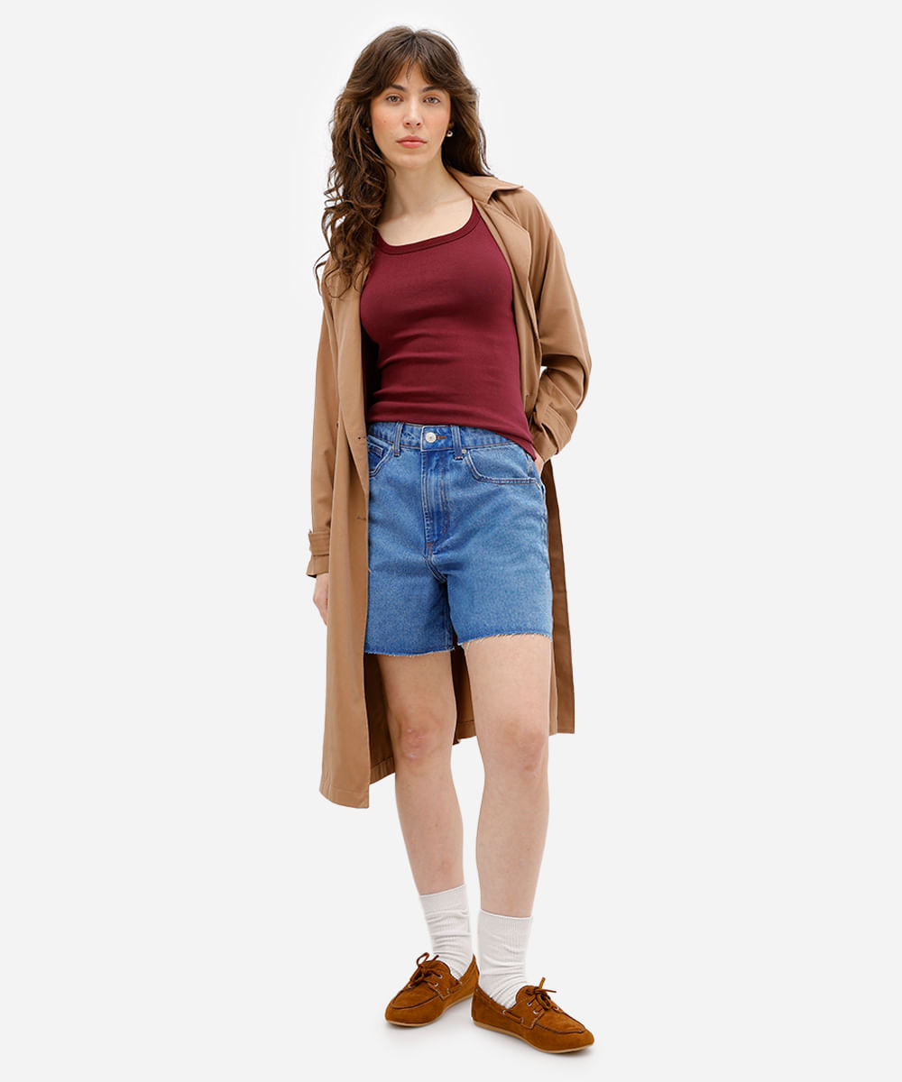 blusa baby look feminina básica de algodão vinho