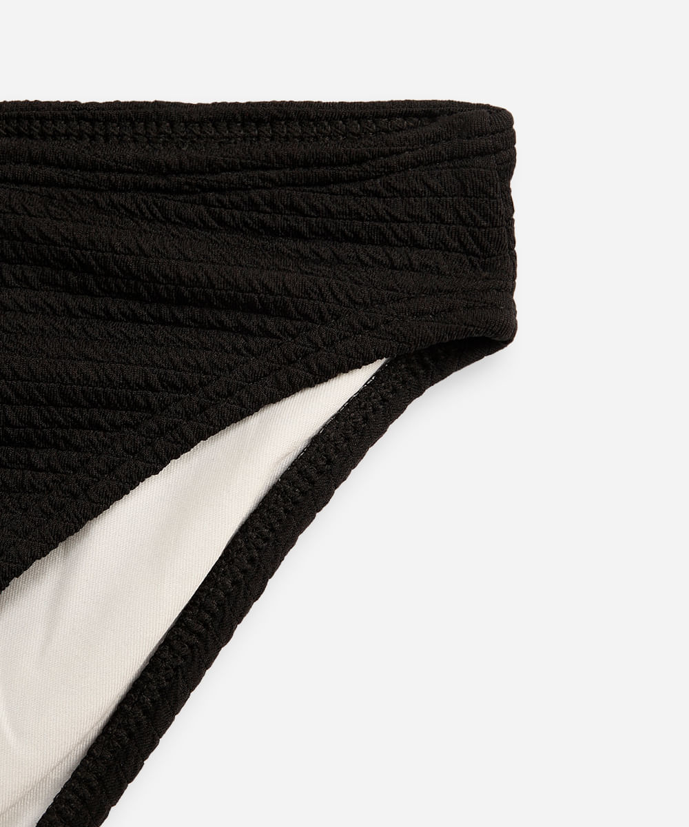 biquíni juvenil texturizado preto