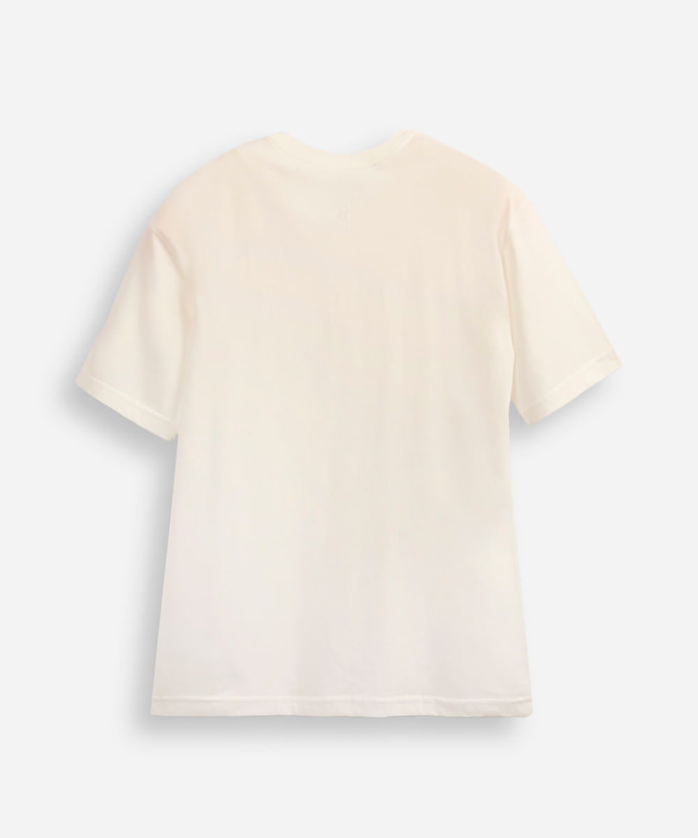 camiseta oversized juvenil de algodão urban off white