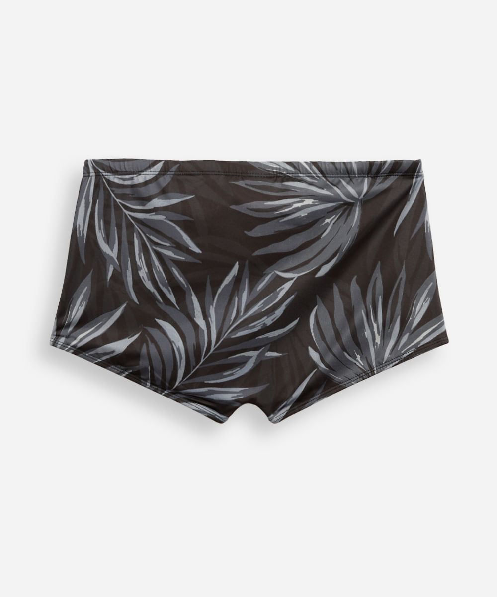 sunga boxer folhagens preta