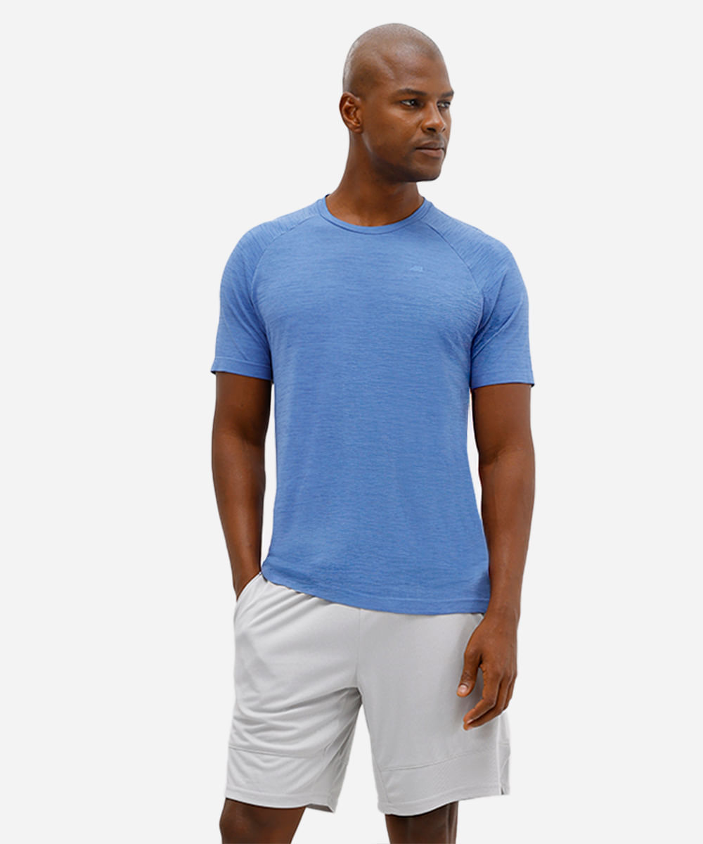 bermuda esportiva masculina com recorte texturizada cinza