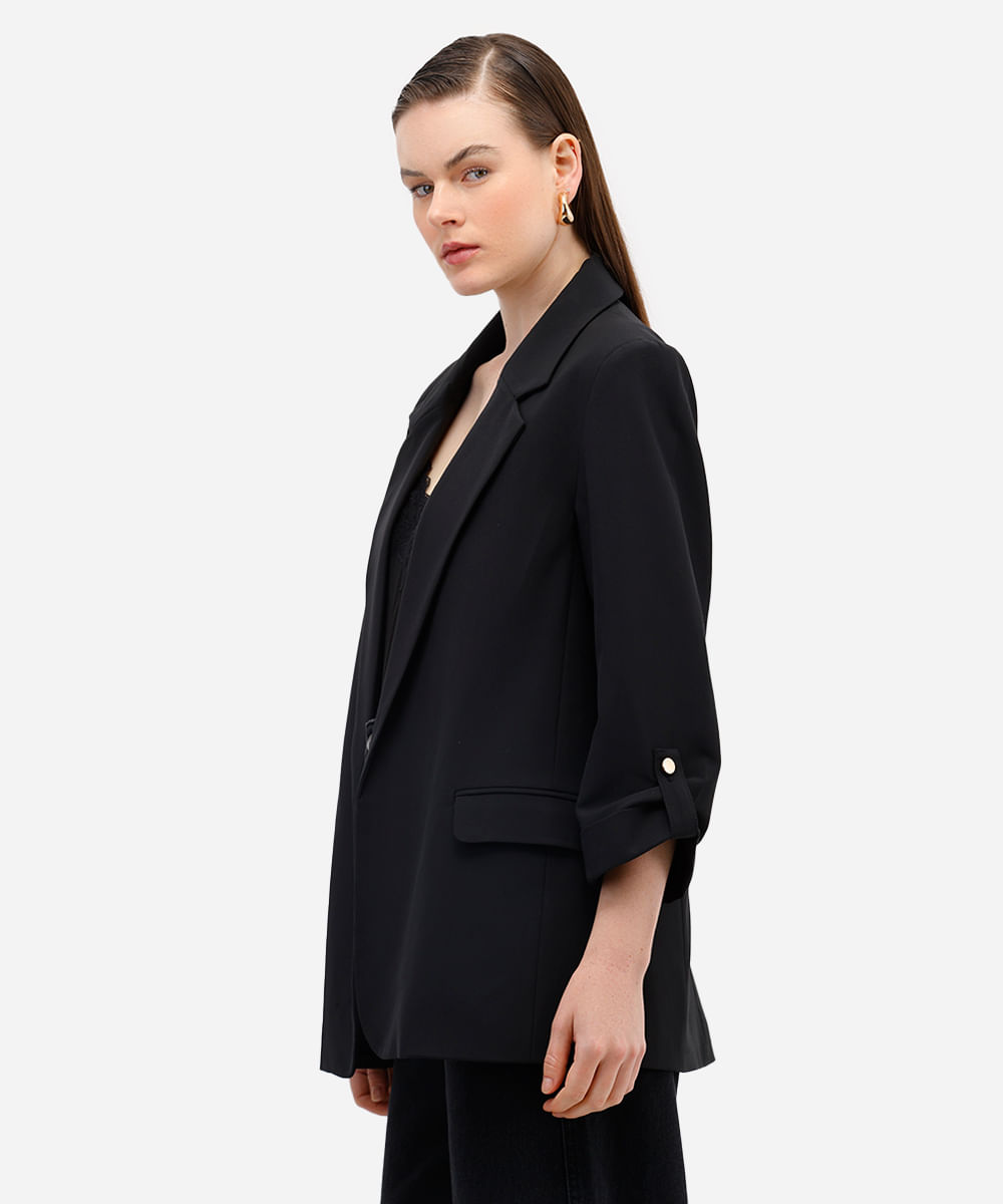blazer feminino de alfaiataria preto