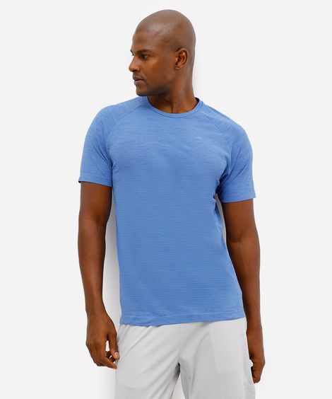 camiseta masculina texturizada azul