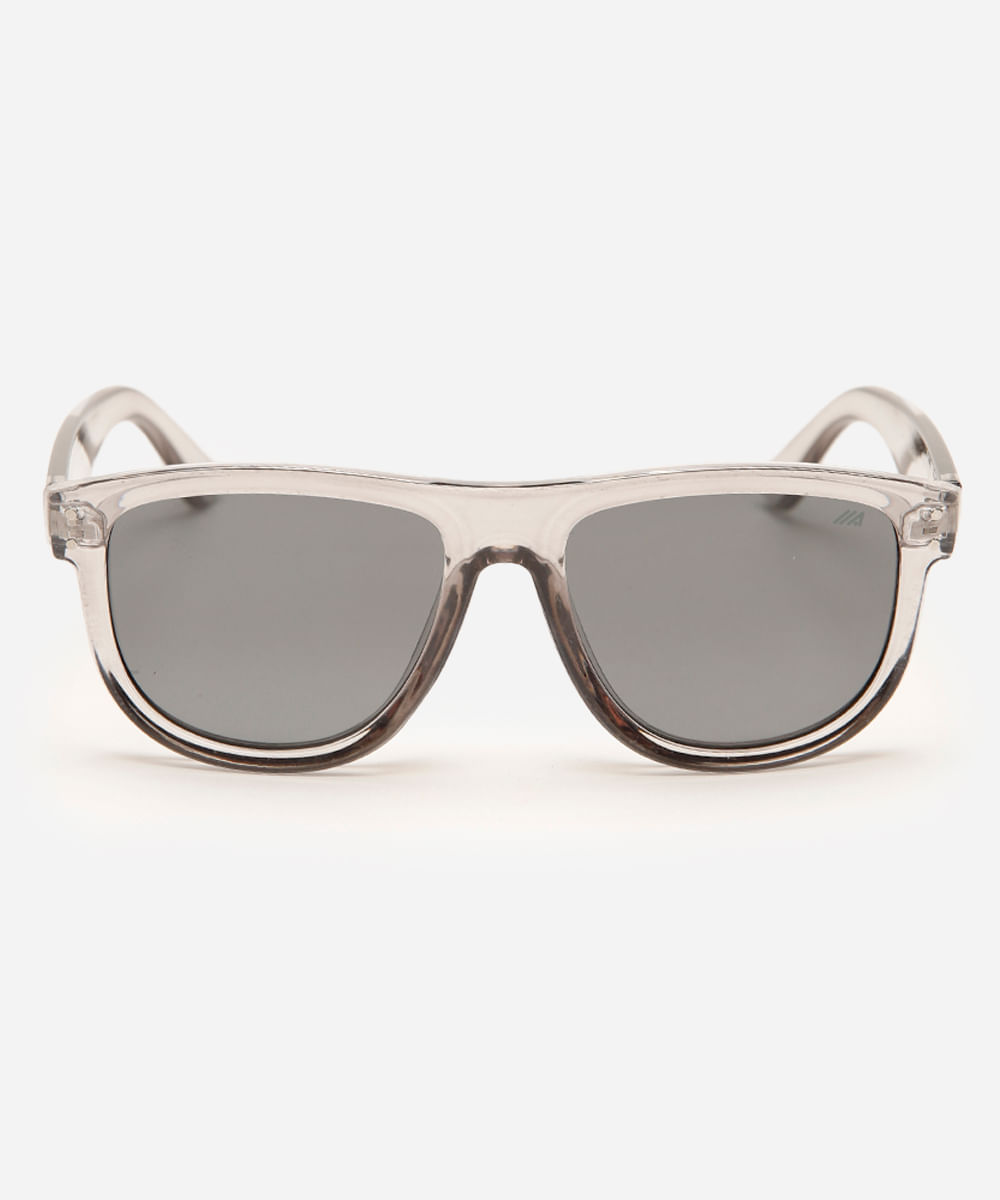 óculos de sol oval cinza