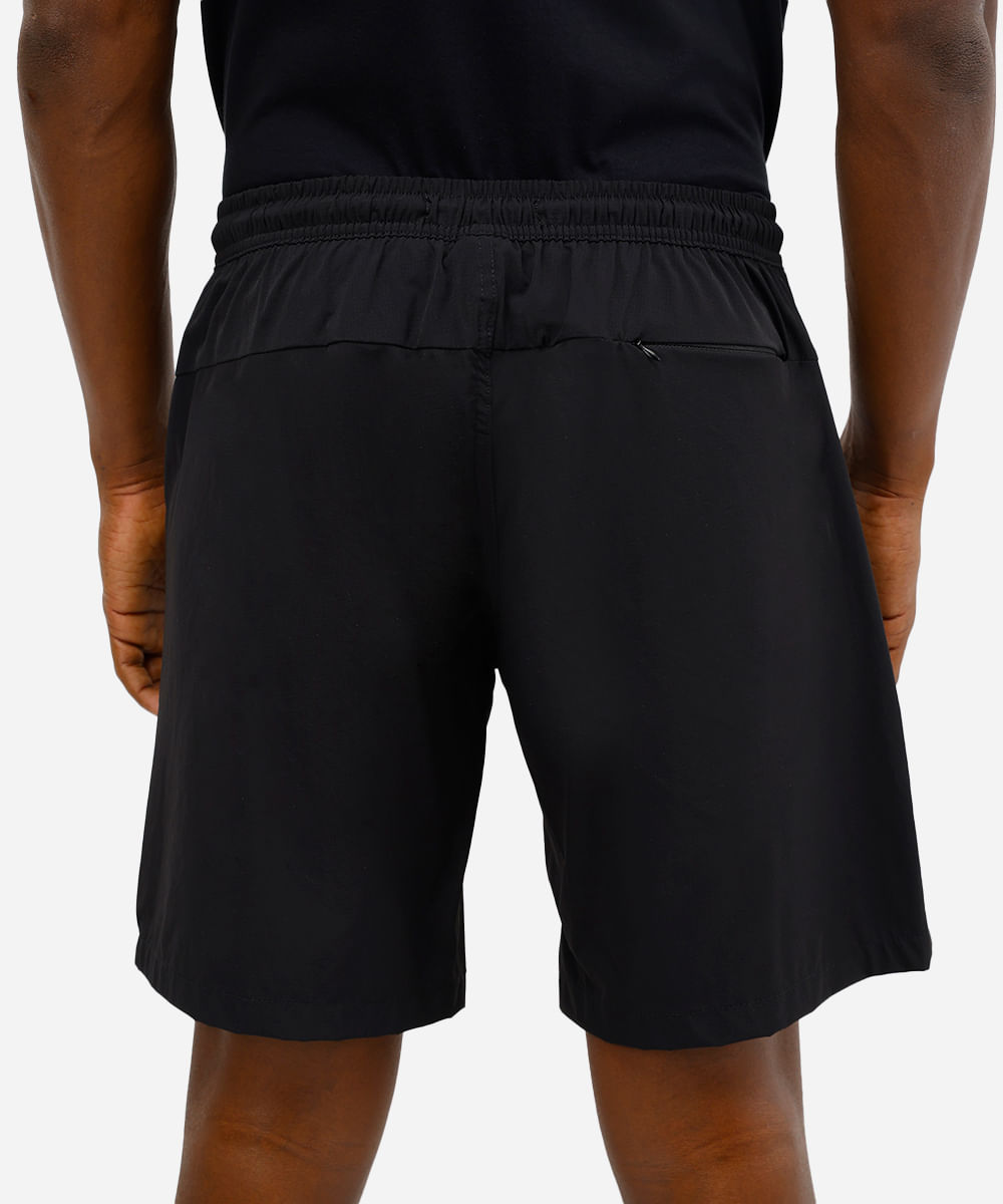 short boardshort masculino cós elástico preto