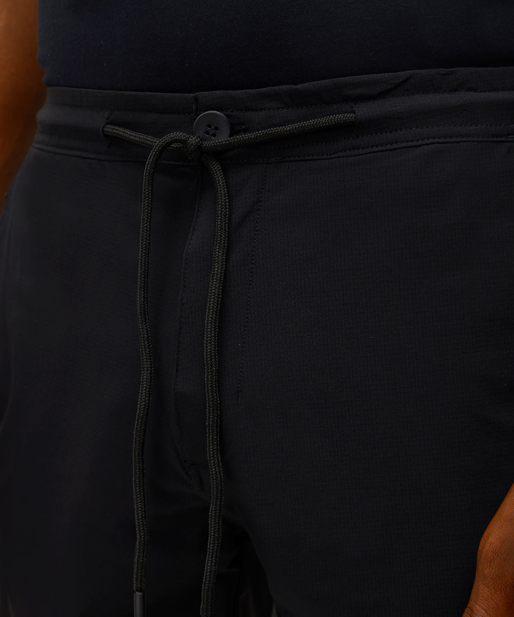 short boardshort masculino cós elástico preto