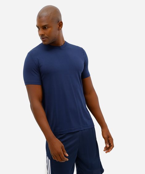 camiseta esportiva masculina de viscose azul
