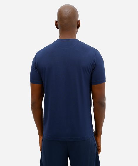 camiseta esportiva masculina de viscose azul