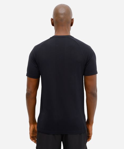 camiseta esportiva masculina texturizada preta