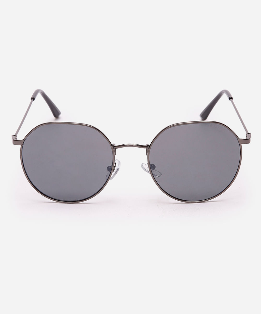 óculos de sol redondo triton unissex cinza