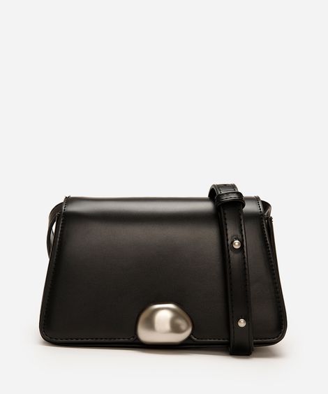bolsa transversal estruturada preta