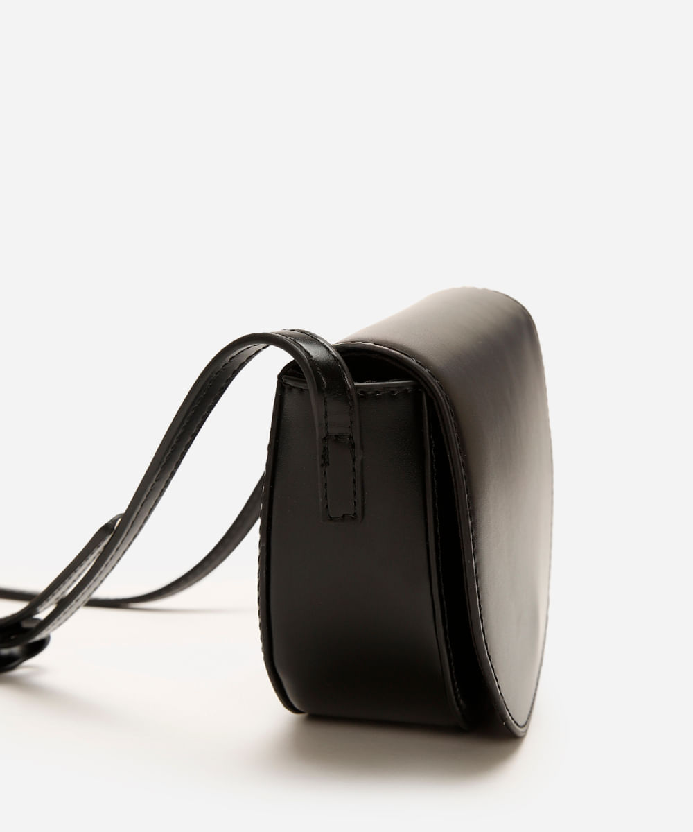 bolsa transversal estruturada preta