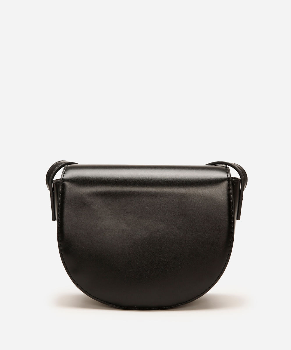 bolsa transversal estruturada preta