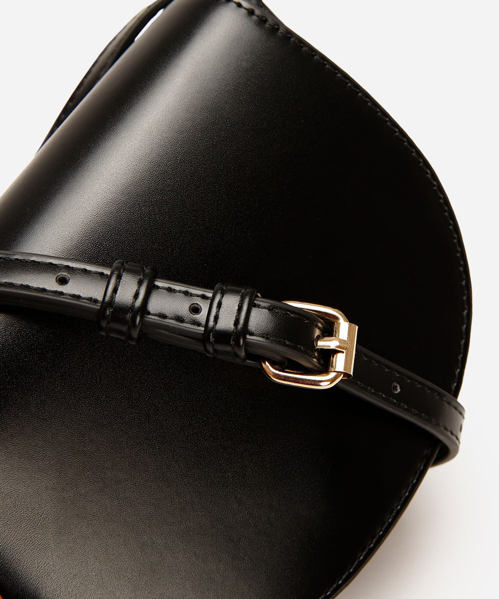 bolsa transversal estruturada preta