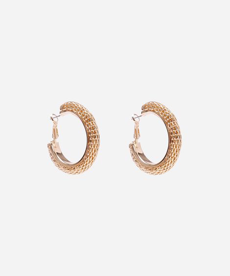 brinco de argola snake dourado dourado