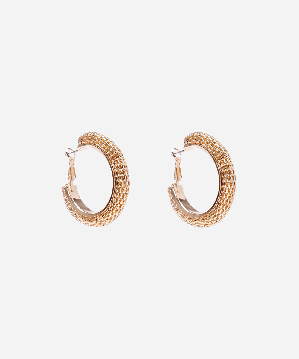 brinco de argola snake dourado dourado