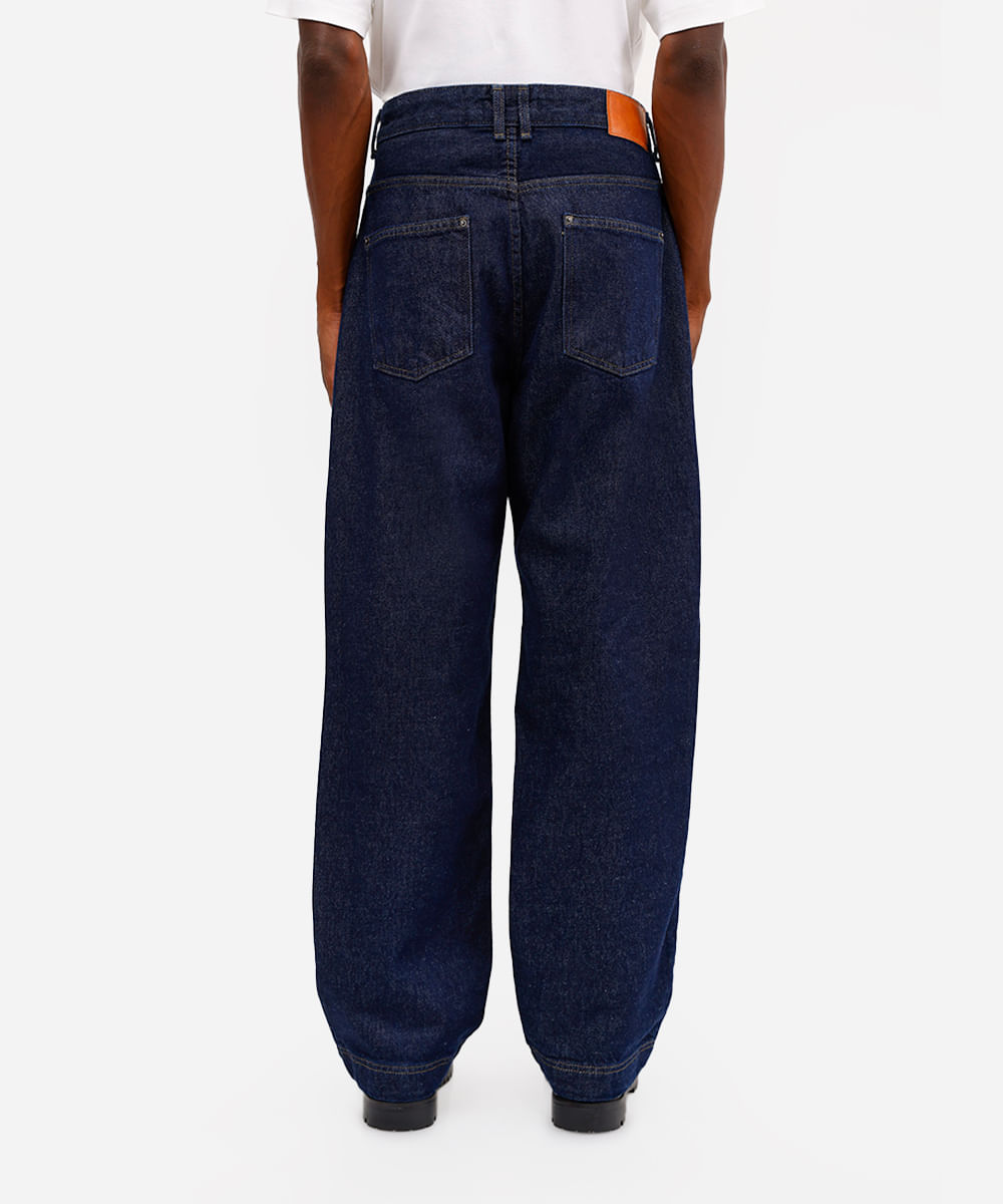 calça baggy masculina jeans azul