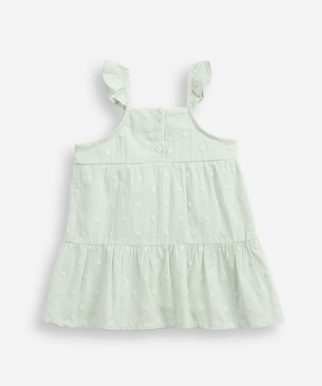 vestido baby texturizado verde