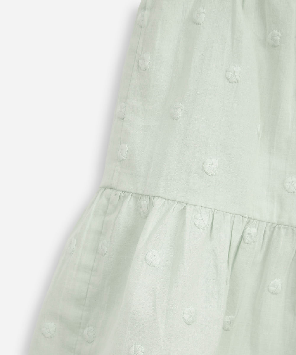 vestido baby texturizado verde