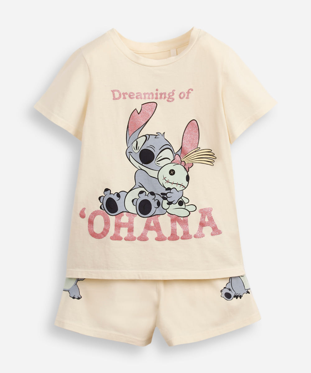 pijama infantil stitch amarelo