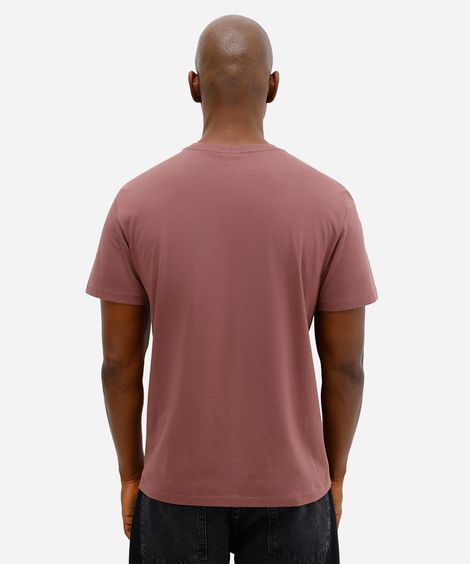 camiseta masculina de algodão pima manga curta roxa
