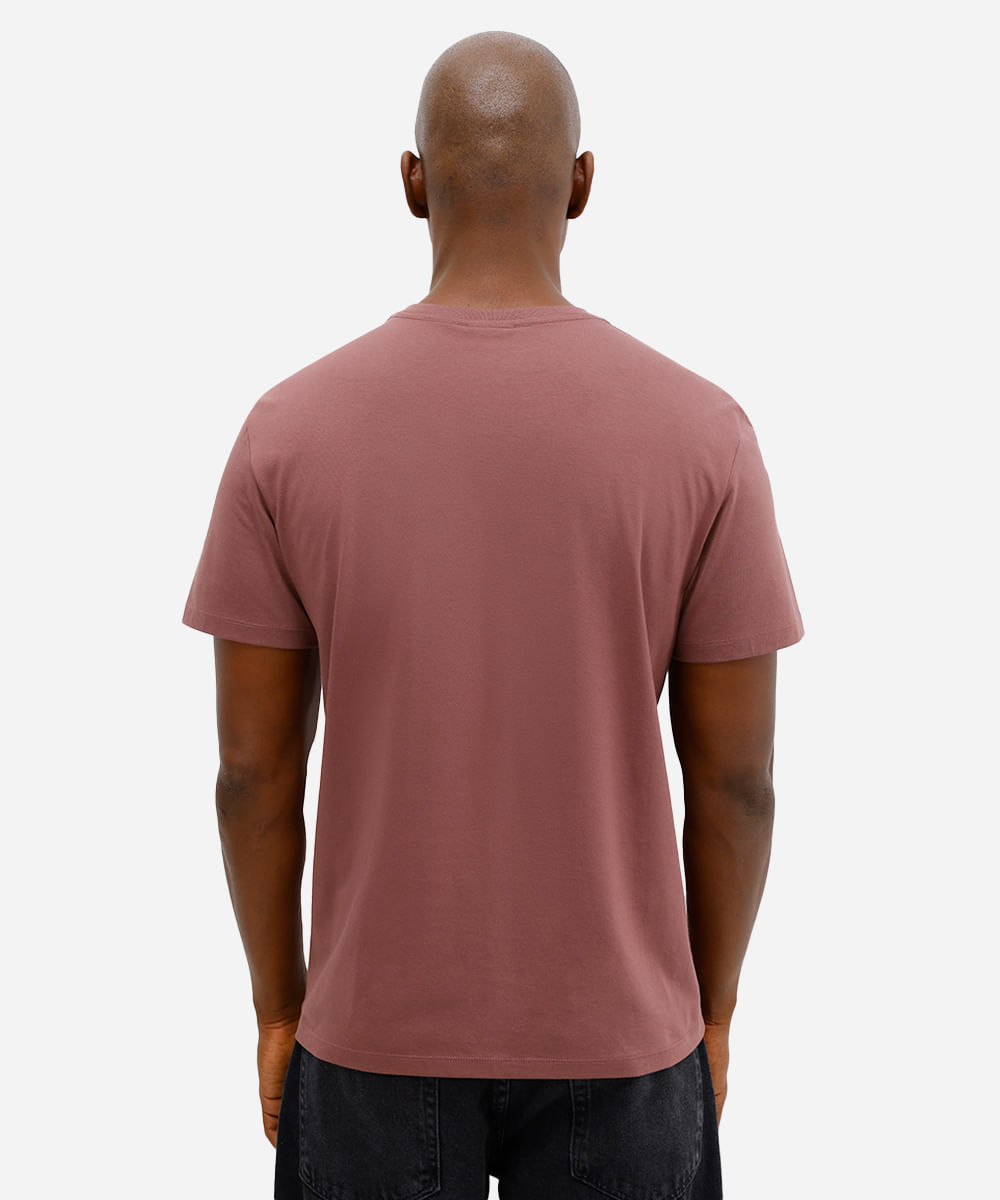camiseta masculina de algodão pima manga curta roxa