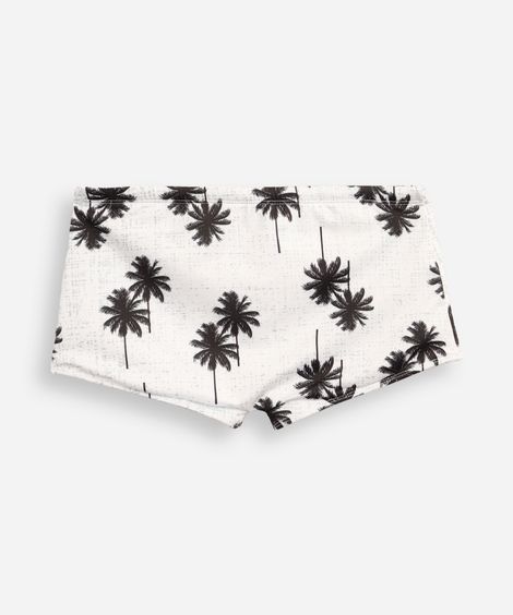 sunga estampada boxer coqueiro  off white