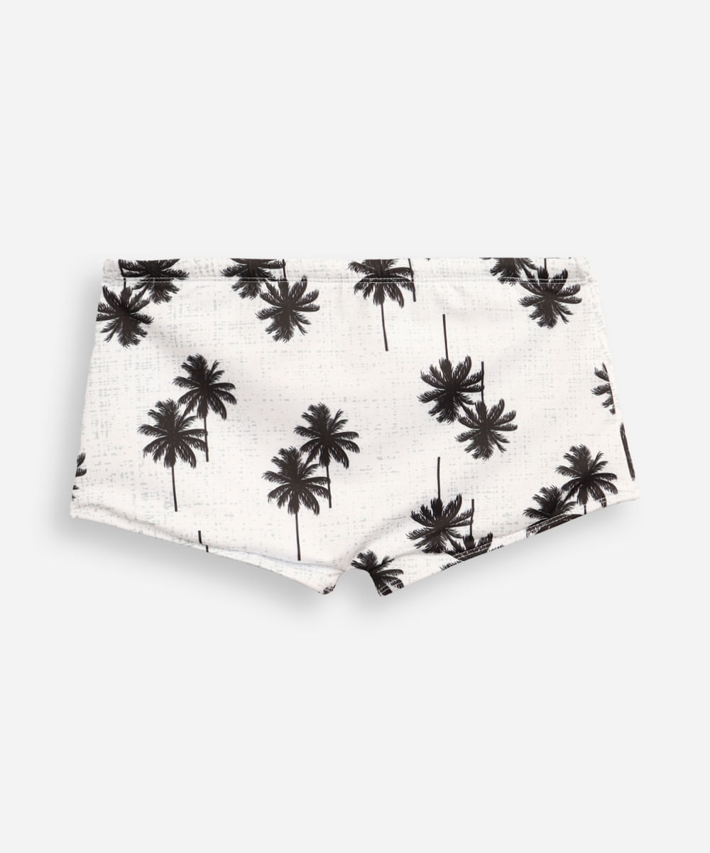 sunga estampada boxer coqueiro  off white