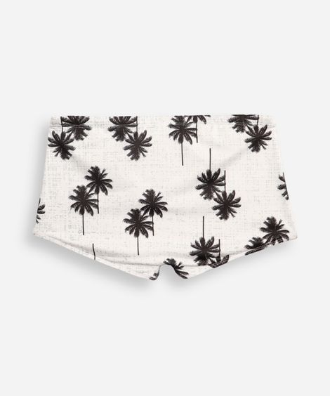 sunga estampada boxer coqueiro  off white