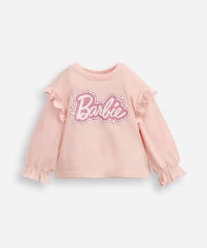 blusa infantil bata barbie rosa