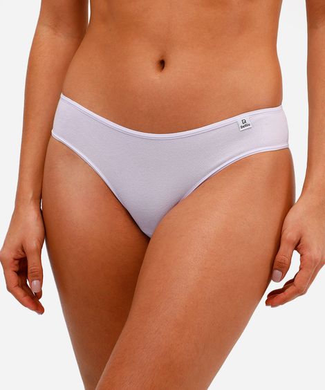 kit de 3 calcinhas biquíni de algodão delrio colorido