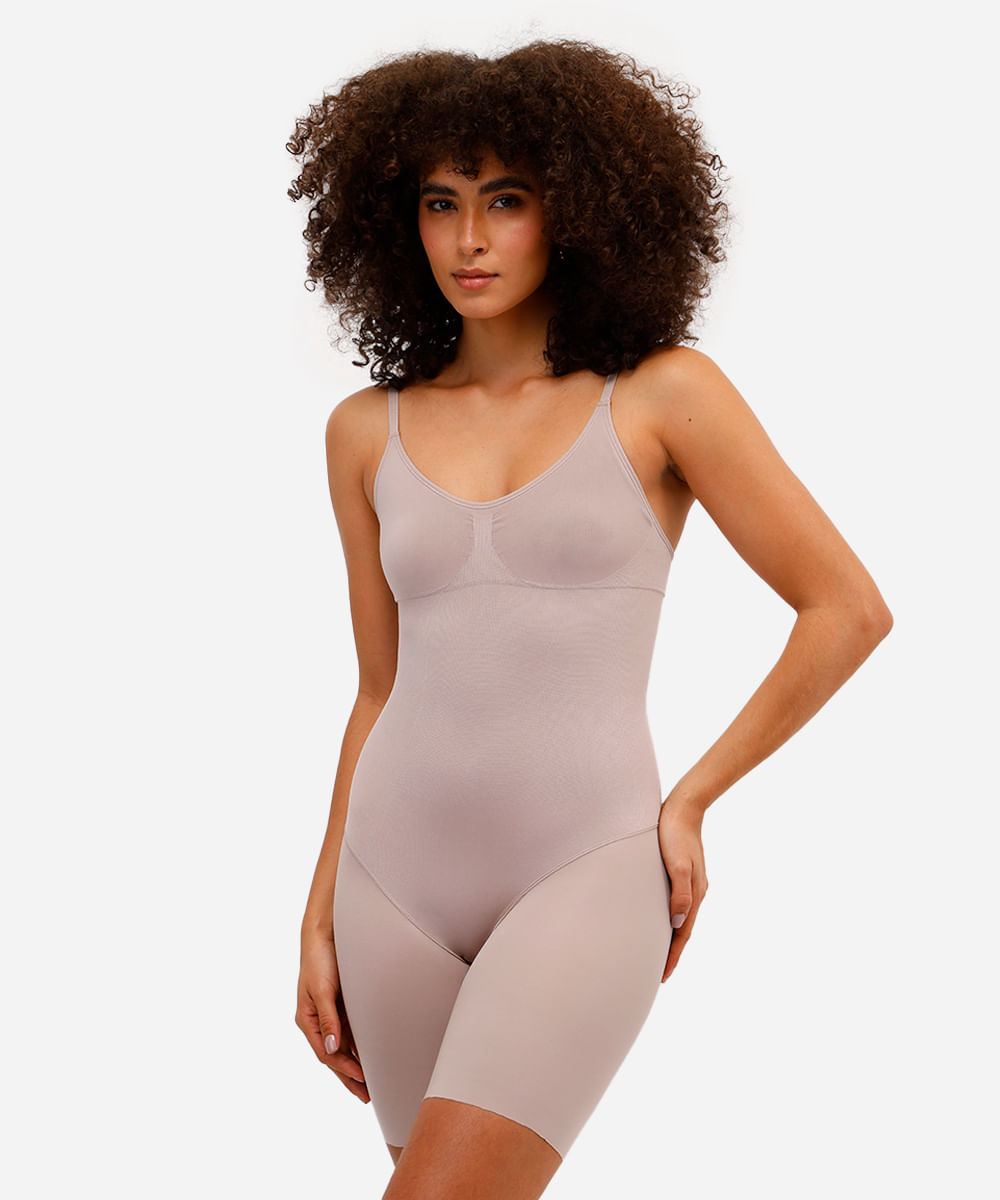 body modelador feminino delrio bege