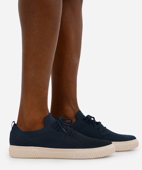 tênis masculino knit oneself - azul marinho