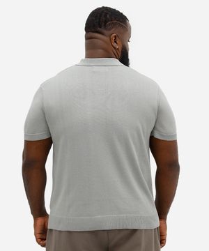 polo masculina de tricot plus size verde